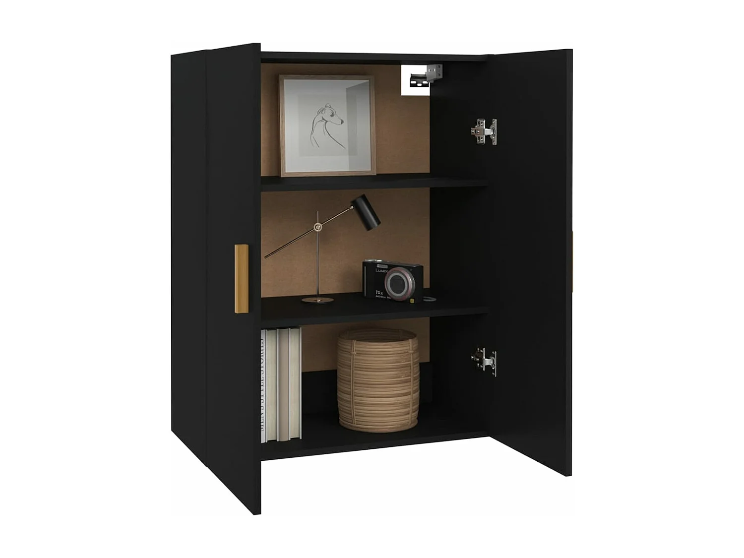 Armoire murale suspendue Noir 69,5x34x90 cm