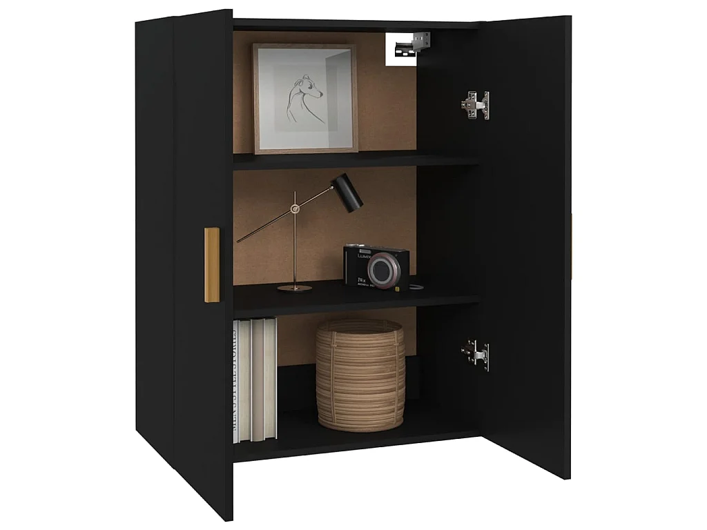 Armoire murale suspendue Noir 69,5x34x90 cm
