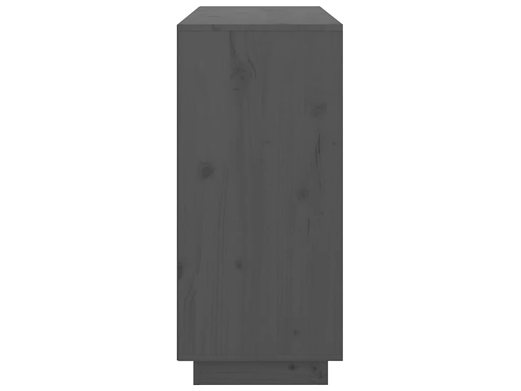 Dressoir 111x34x75 cm massief grenenhout grijs