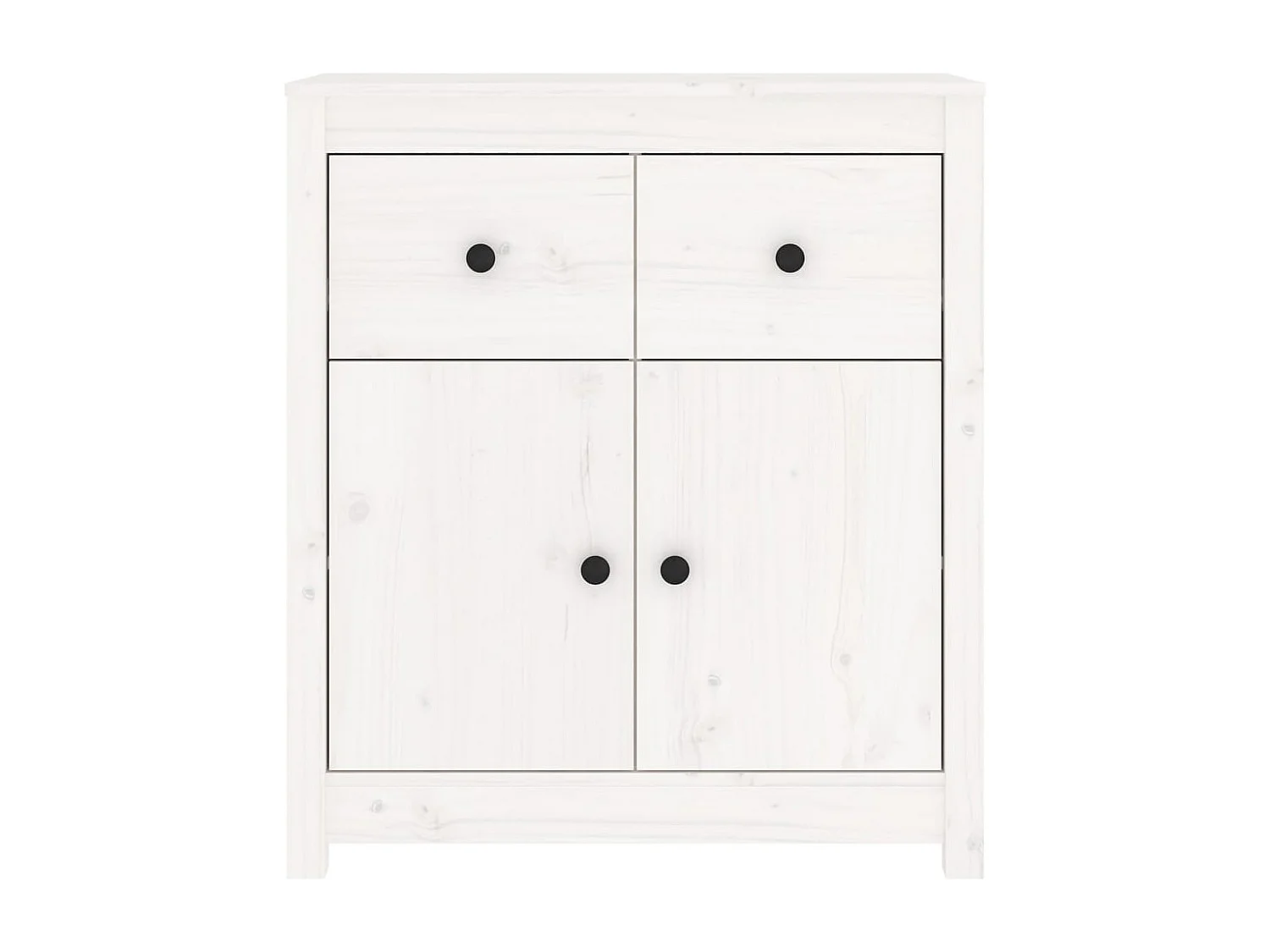Buffet blanc 70x35x80 cm bois massif de pin