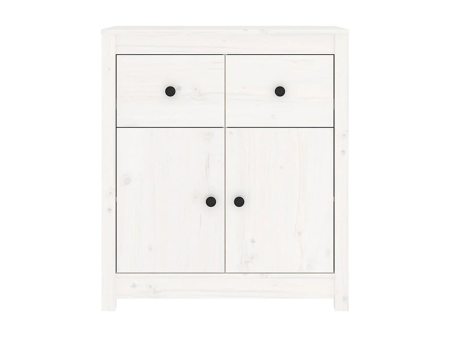 Aparador de madera maciza de pino blanco 70x35x80 cm