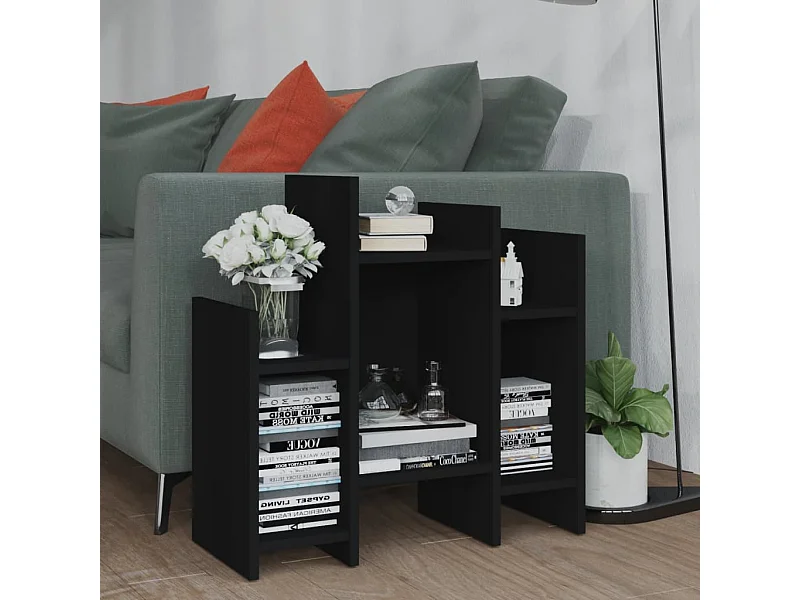 Bijzetkast 60x26x60 cm bewerkt hout zwart