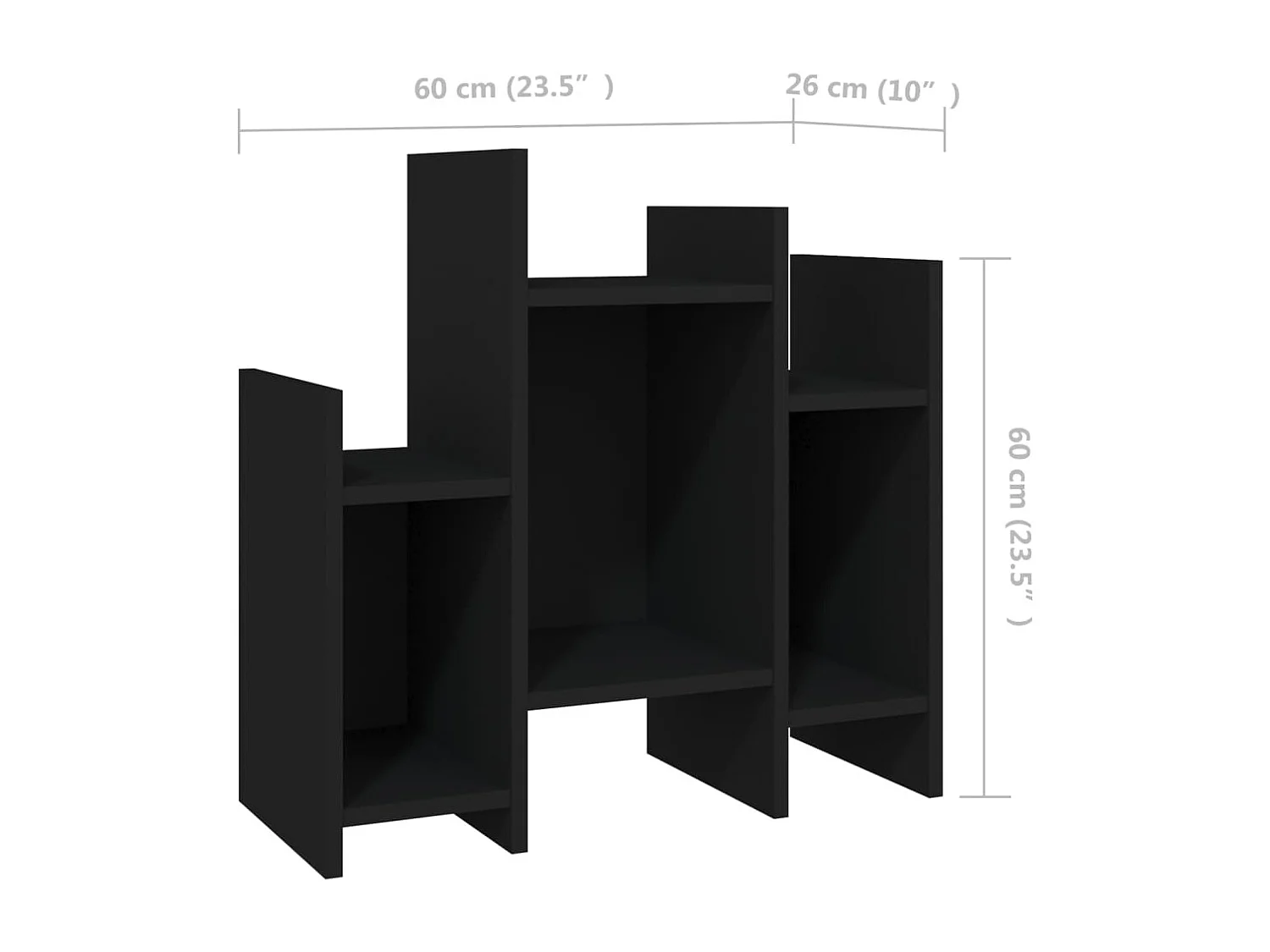 Armoire latérale Noir 60x26x60 cm Aggloméré