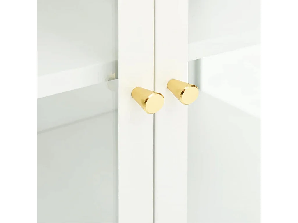 Sideboard Weiß 105x35x70 cm Stahl und Glas