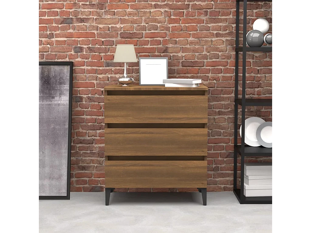 Buffet Chêne marron 60x35x69 cm Bois d'ingénierie