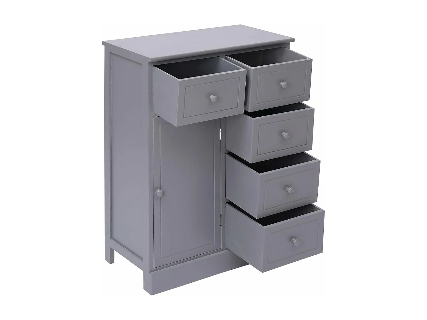 Buffet avec 10 tiroirs Gris 113x30x79 cm Bois