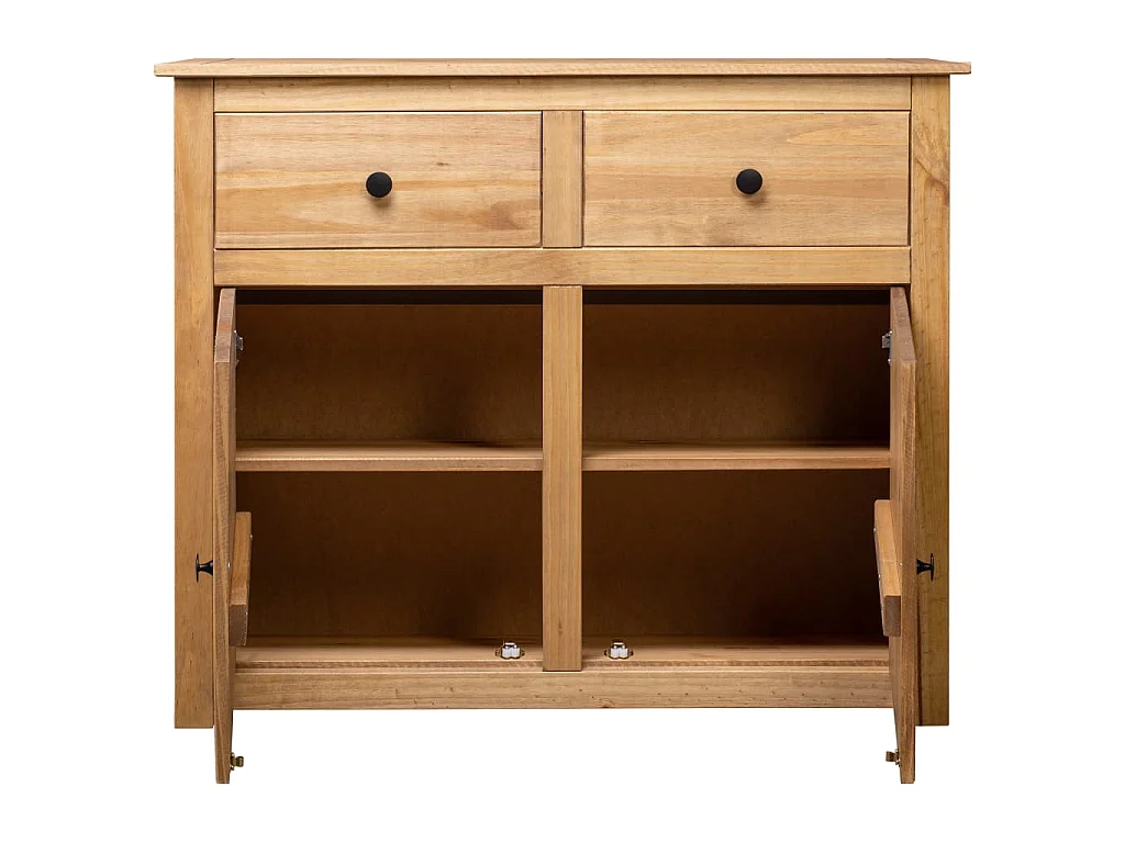 Credenza 93x40x80 cm in Legno Massello di Pino Panama Range
