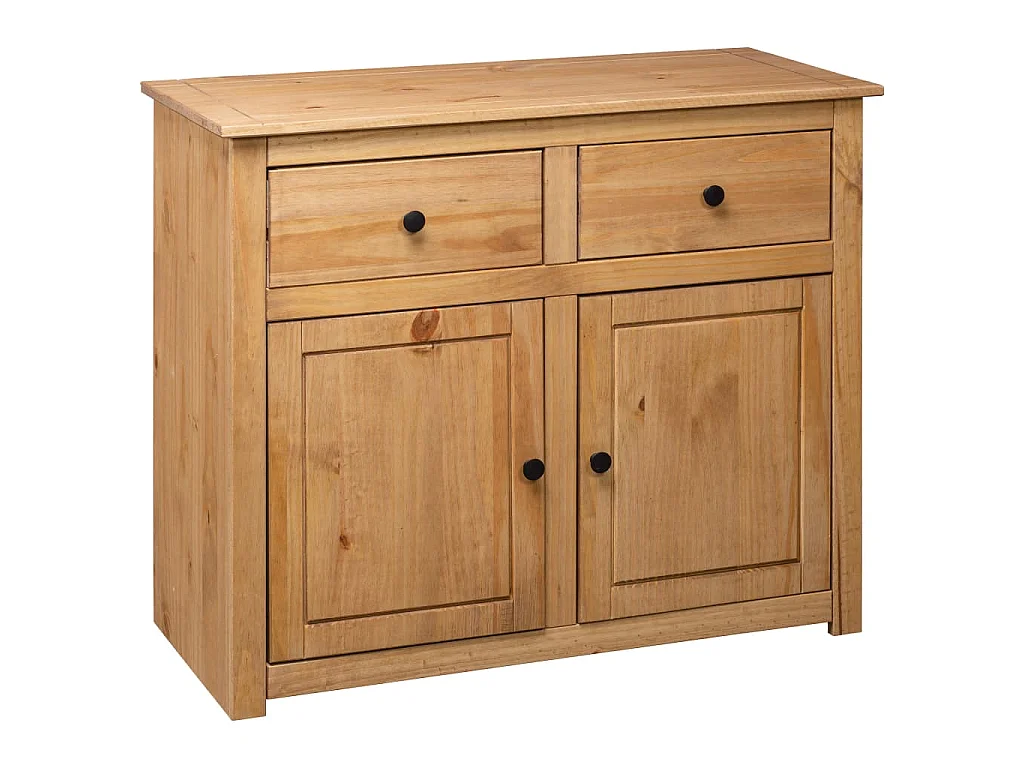 Credenza 93x40x80 cm in Legno Massello di Pino Panama Range