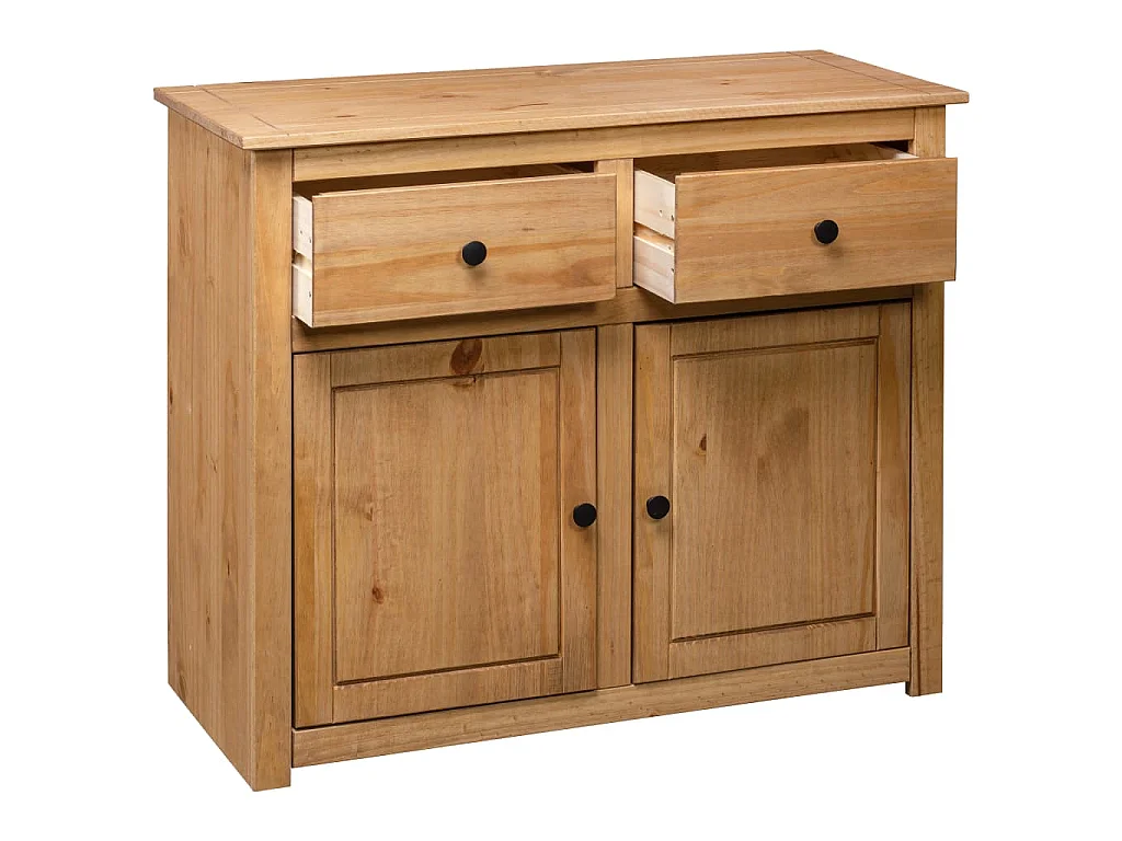 Credenza 93x40x80 cm in Legno Massello di Pino Panama Range