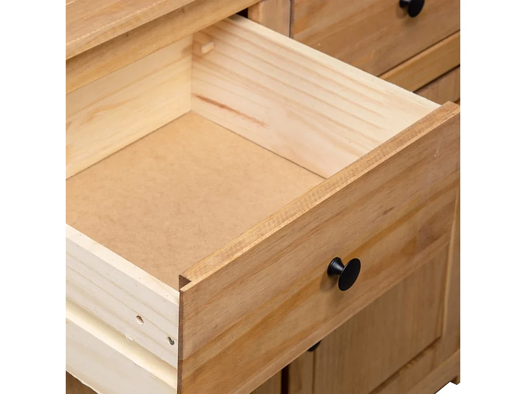 Credenza 93x40x80 cm in Legno Massello di Pino Panama Range
