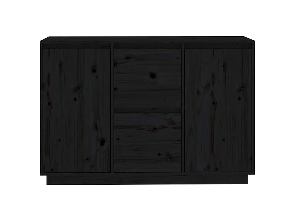 Dressoir 111x34x75 cm massief grenenhout zwart