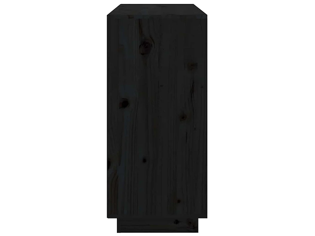 Dressoir 111x34x75 cm massief grenenhout zwart