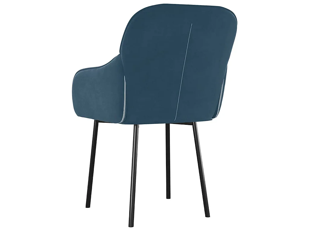 Esszimmerstühle 2 Stk. Blau Samt