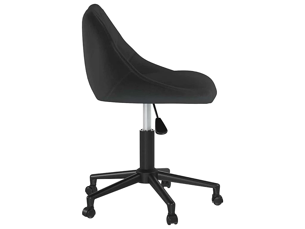 Chaise pivotante de salle à manger Noir Velours