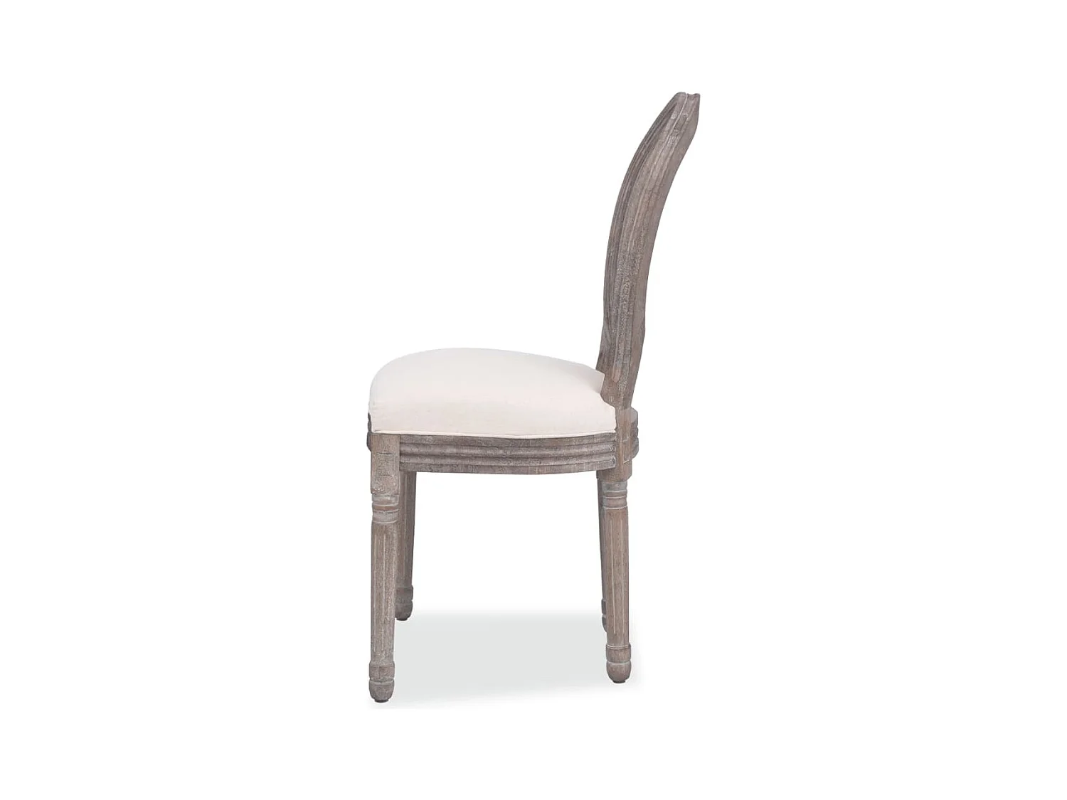 Chaises à manger lot de 6 crème tissu