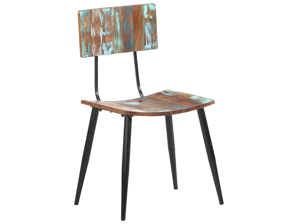 Chaises à manger lot de 4 bois de récupération solide