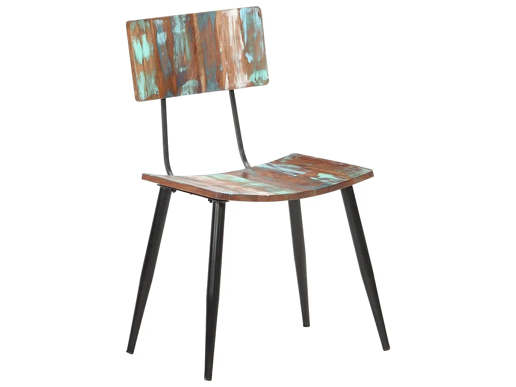 Chaises à manger lot de 4 bois de récupération solide