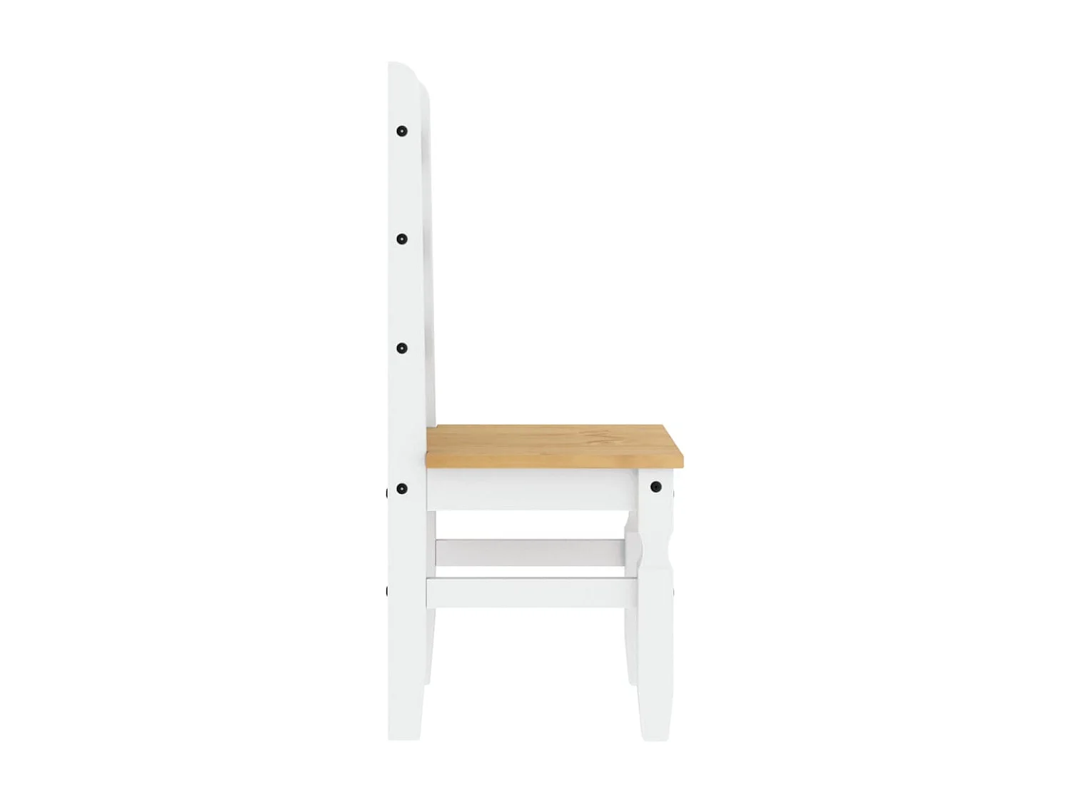 Essstühle 2 Stk. Corona Weiß 42x47x107 cm Massivholz Kiefer