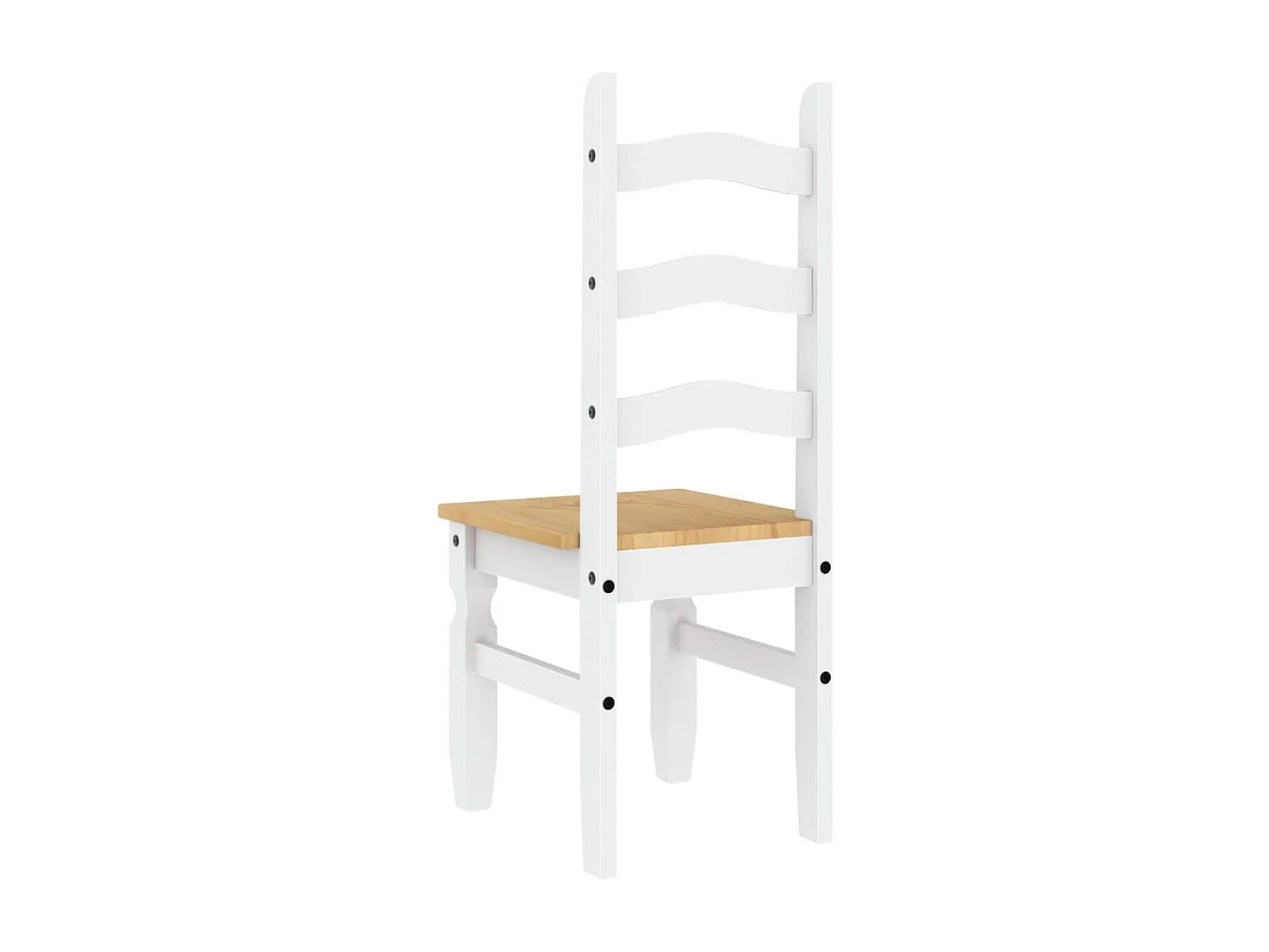 Essstühle 2 Stk. Corona Weiß 42x47x107 cm Massivholz Kiefer