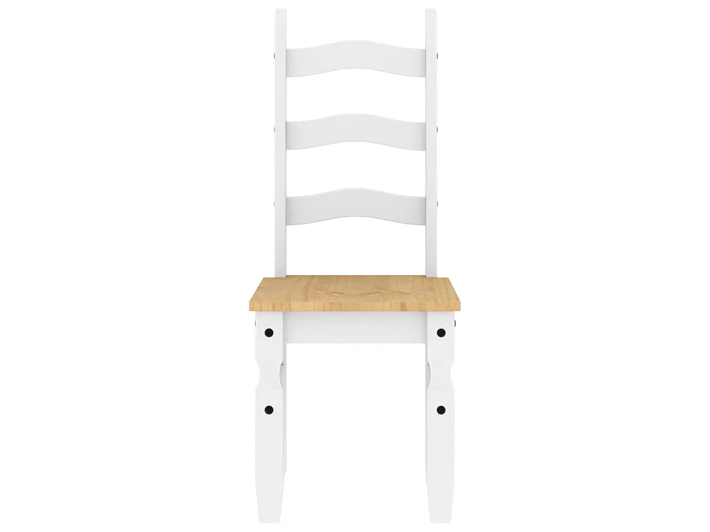 Sillas de comedor Corona 2 uds madera pino blanco 42x47x107 cm