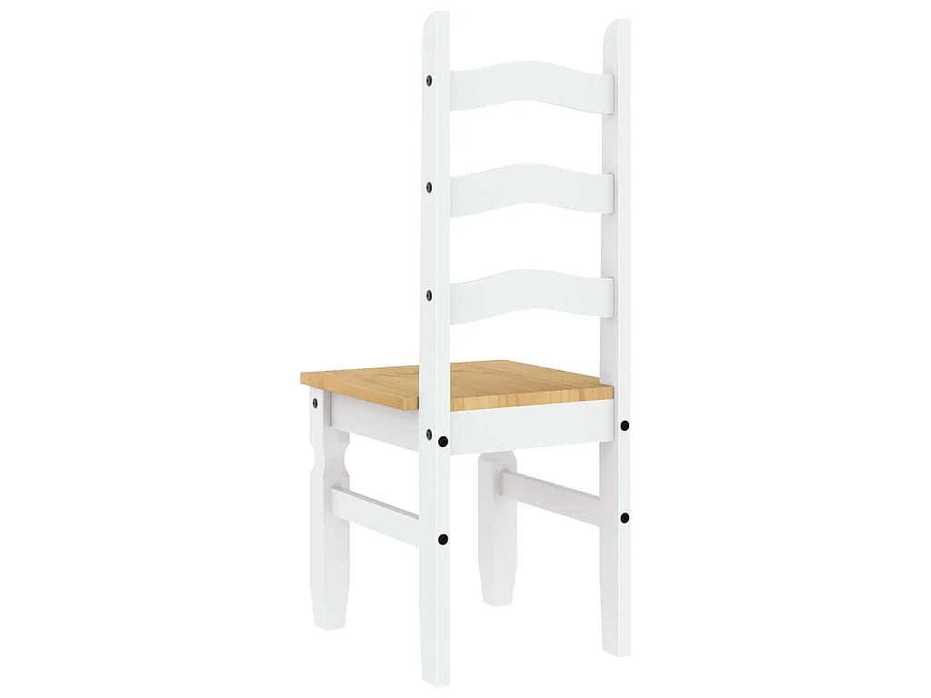 Sillas de comedor Corona 2 uds madera pino blanco 42x47x107 cm