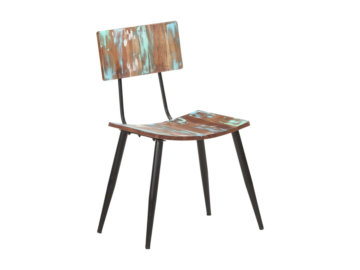 Chaises à manger lot de 6 bois de récupération solide