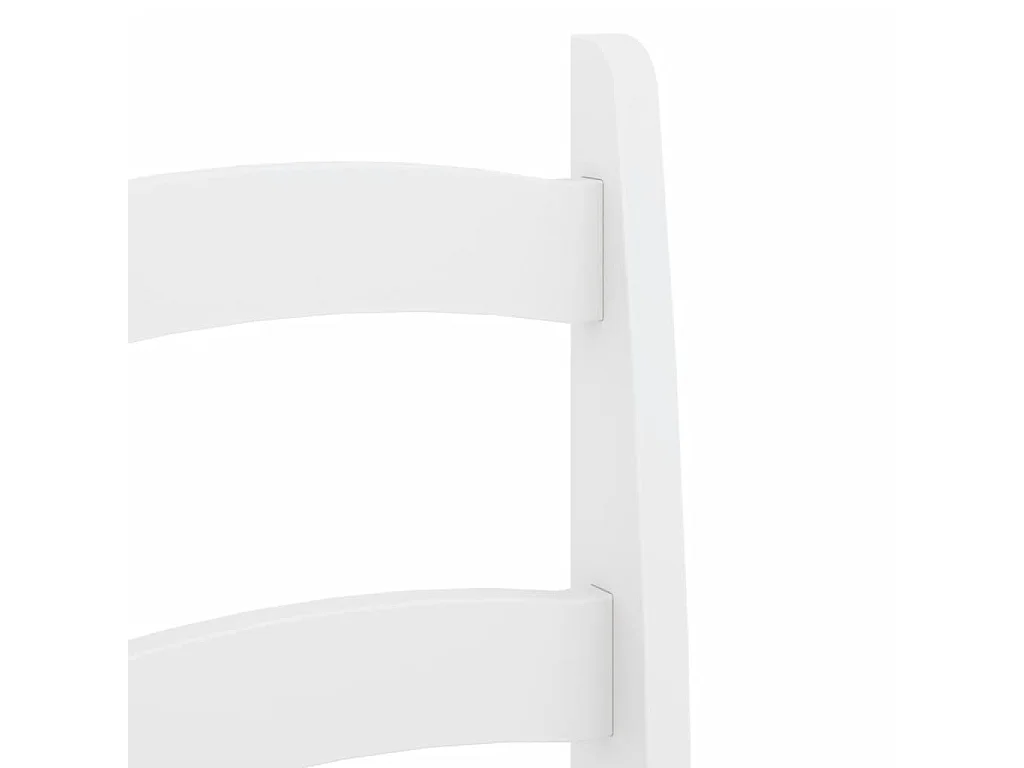 Sedie da Pranzo 2 pz Bianche 40x46x99 cm Legno Massello di Pino