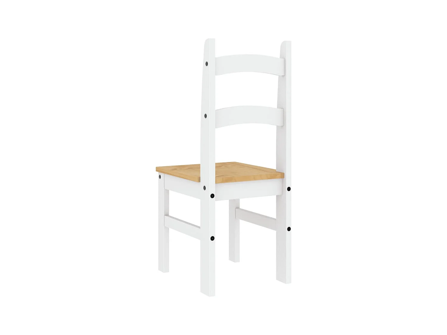 Eetkamerstoelen 2 st 40x46x99 cm massief grenenhout wit