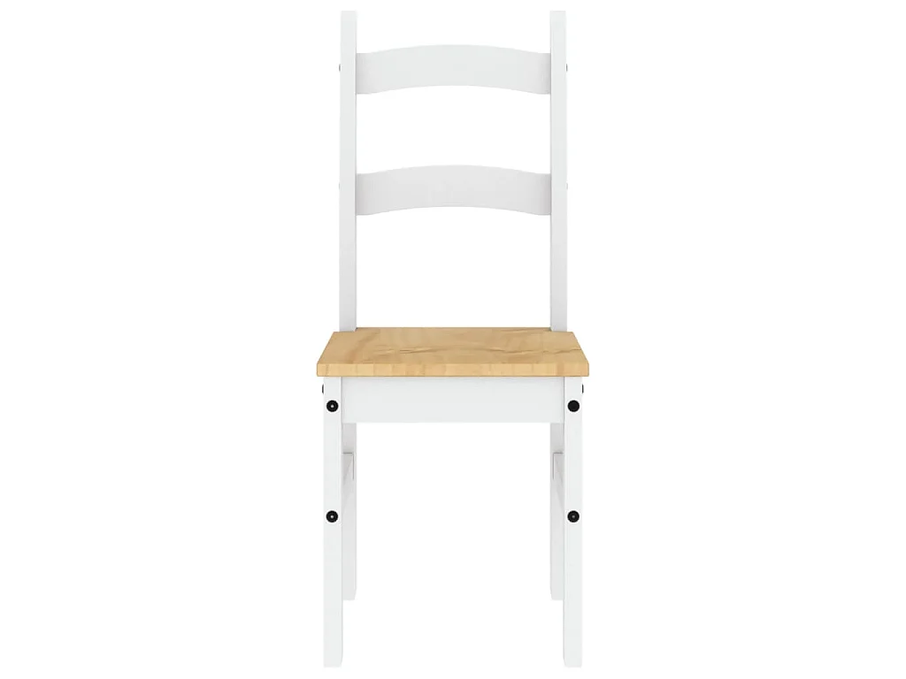 Cadeiras de jantar 2 pcs 40x46x99 cm pinho maciço branco