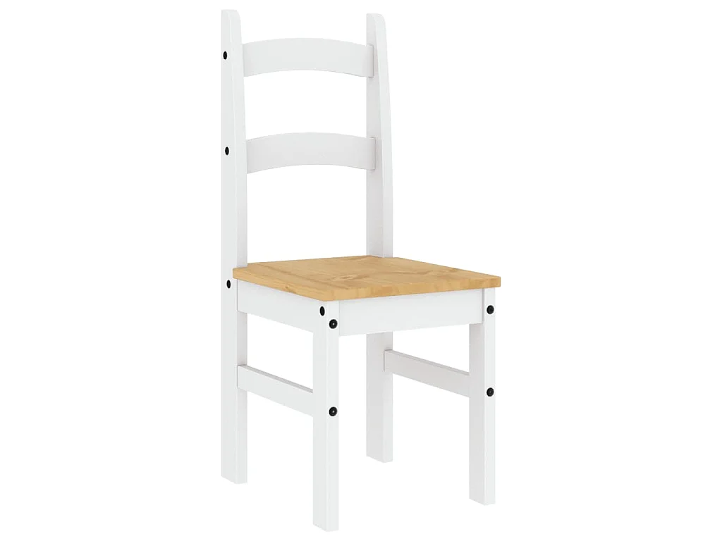 Cadeiras de jantar 2 pcs 40x46x99 cm pinho maciço branco