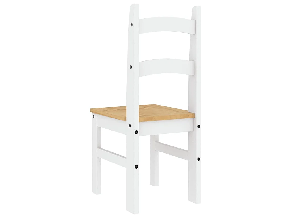 Cadeiras de jantar 2 pcs 40x46x99 cm pinho maciço branco