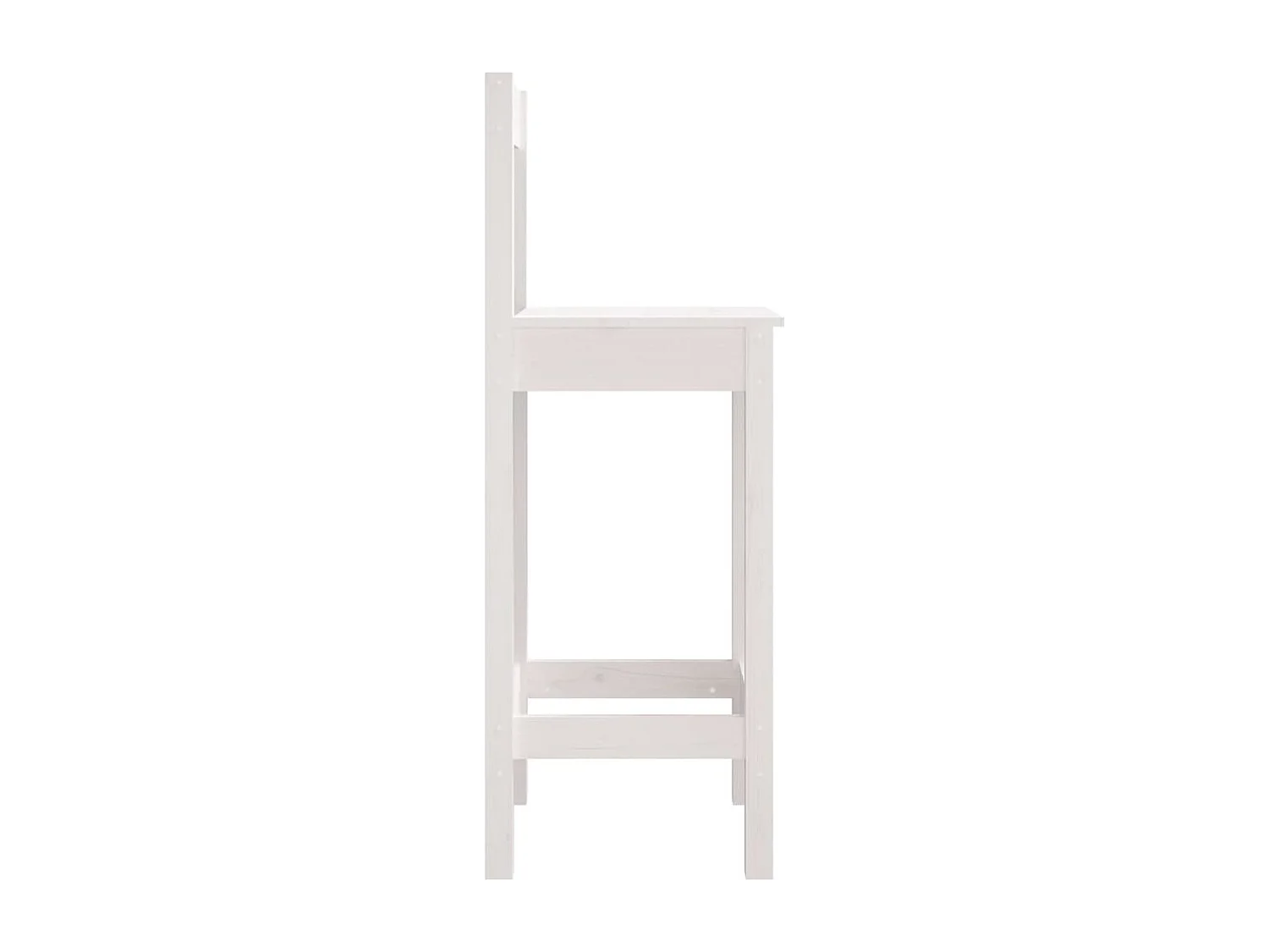 Sedie da Bar 2 pz Bianche 40x41,5x112 cm Legno Massello di Pino