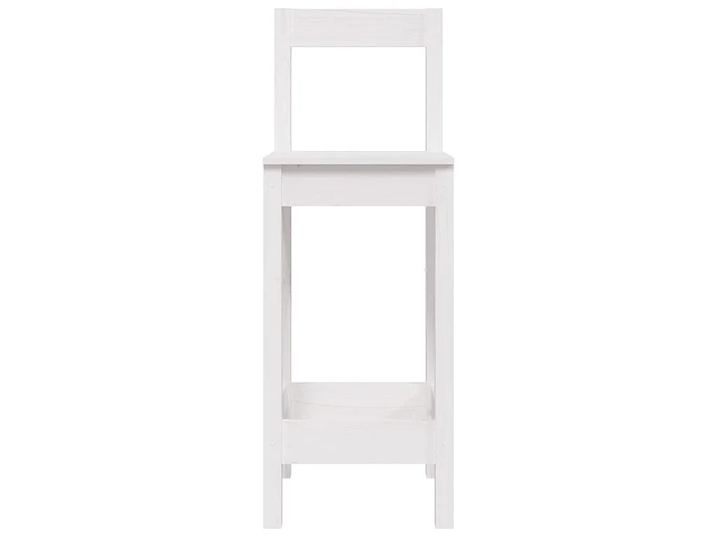Barstoelen 2 st 40x41,5x112 cm massief grenenhout wit
