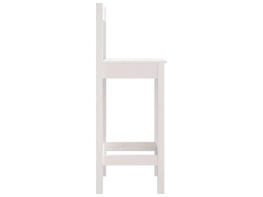 Barstoelen 2 st 40x41,5x112 cm massief grenenhout wit