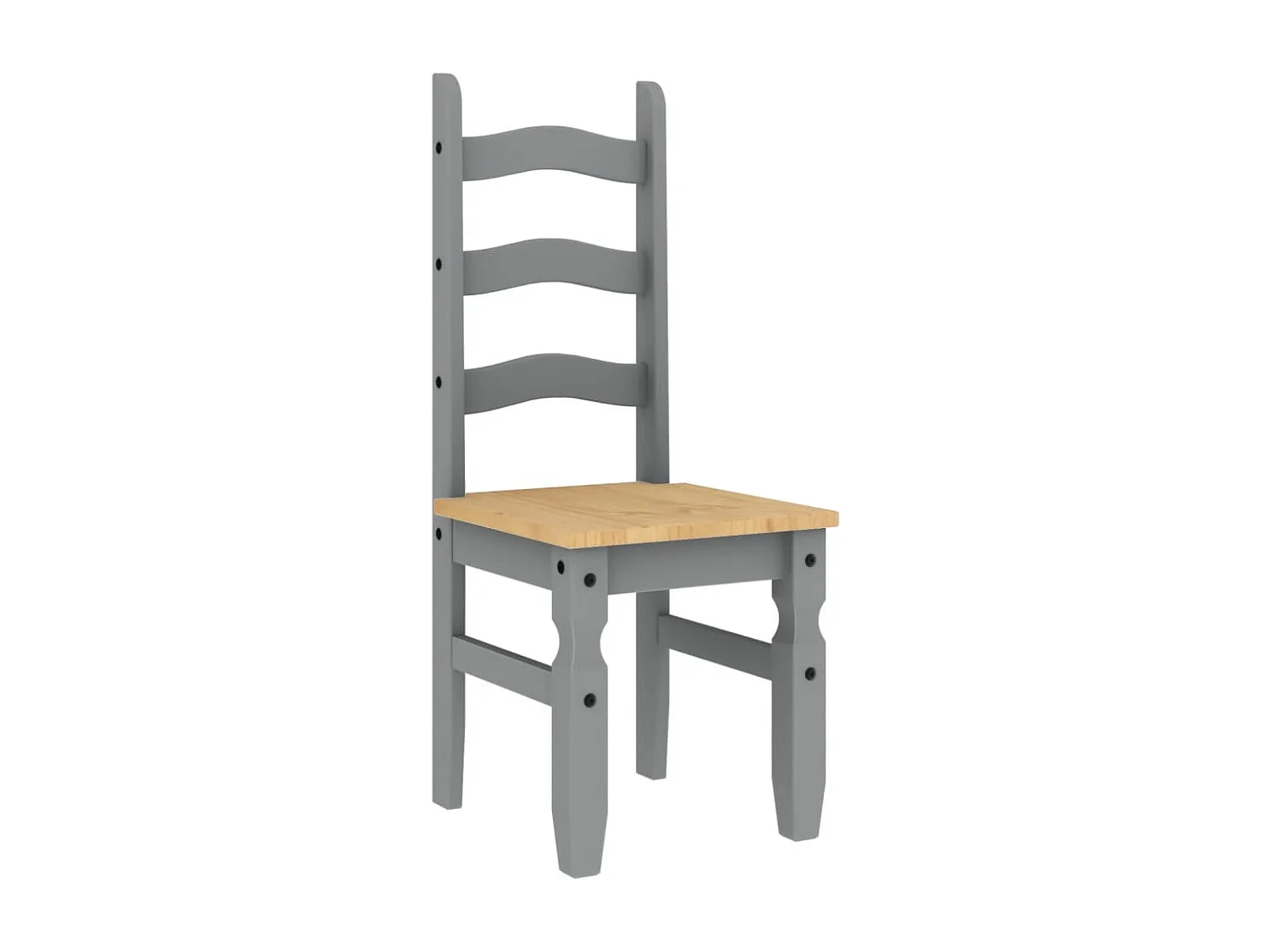 Eetkamerstoelen 2 st Corona 42x47x107 cm grenenhout grijs