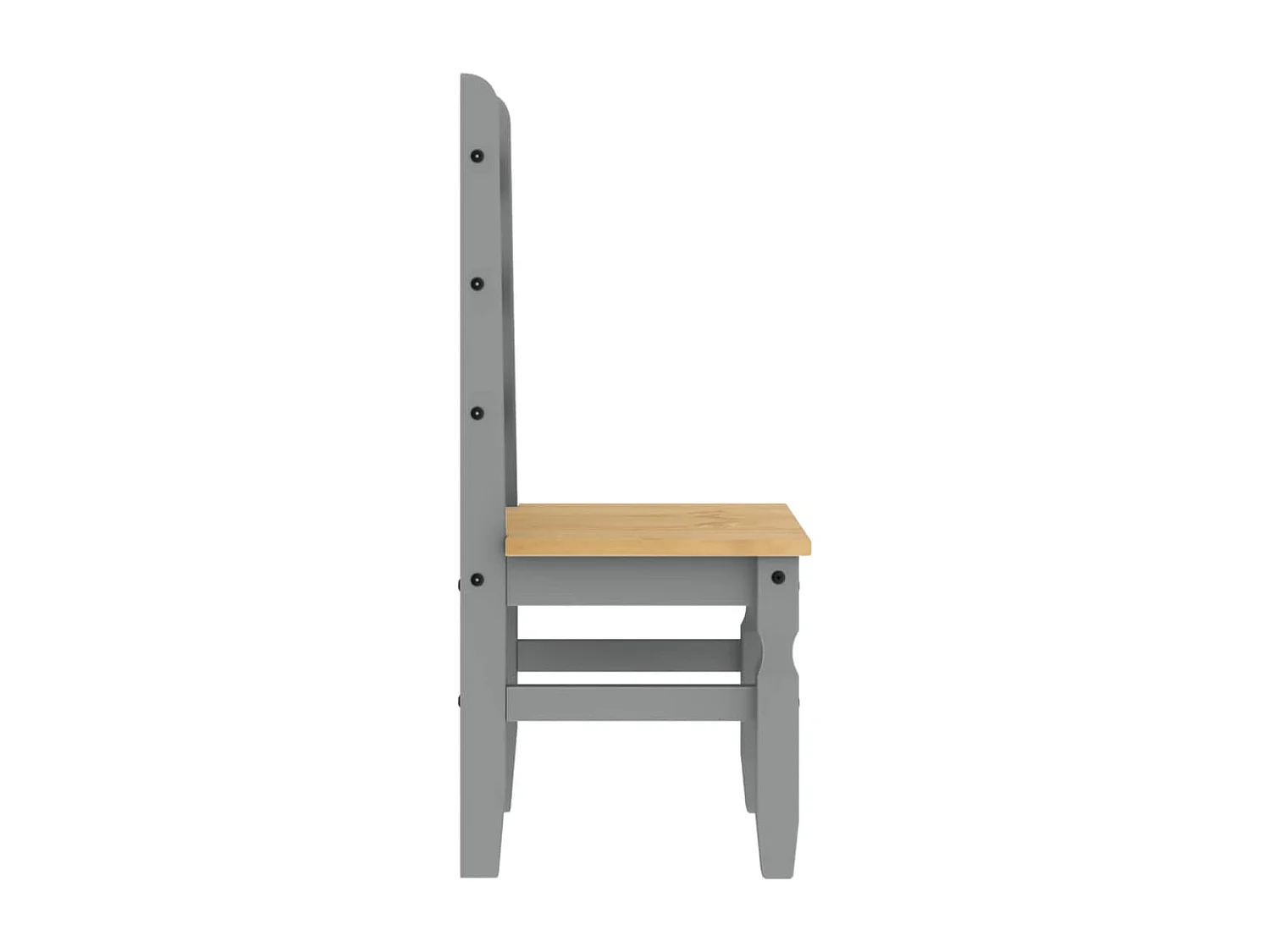 Eetkamerstoelen 2 st Corona 42x47x107 cm grenenhout grijs