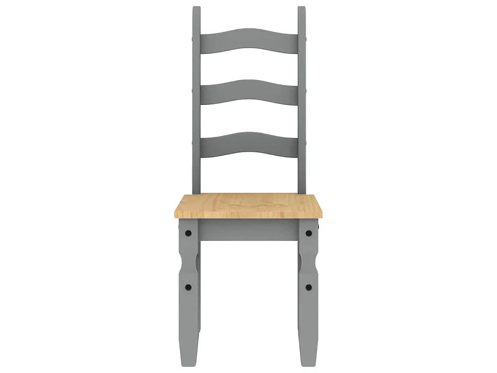 Eetkamerstoelen 2 st Corona 42x47x107 cm grenenhout grijs