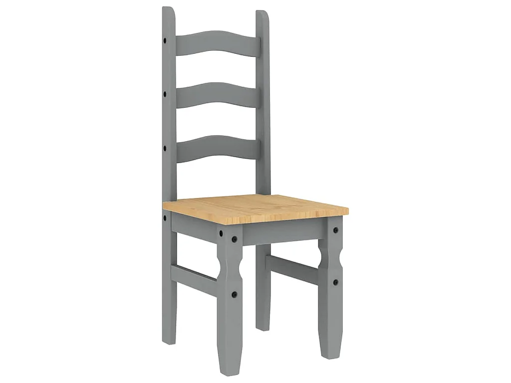 Eetkamerstoelen 2 st Corona 42x47x107 cm grenenhout grijs