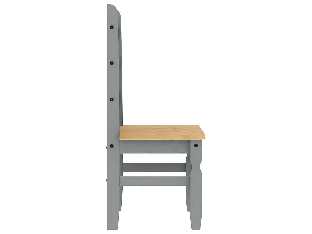 Eetkamerstoelen 2 st Corona 42x47x107 cm grenenhout grijs