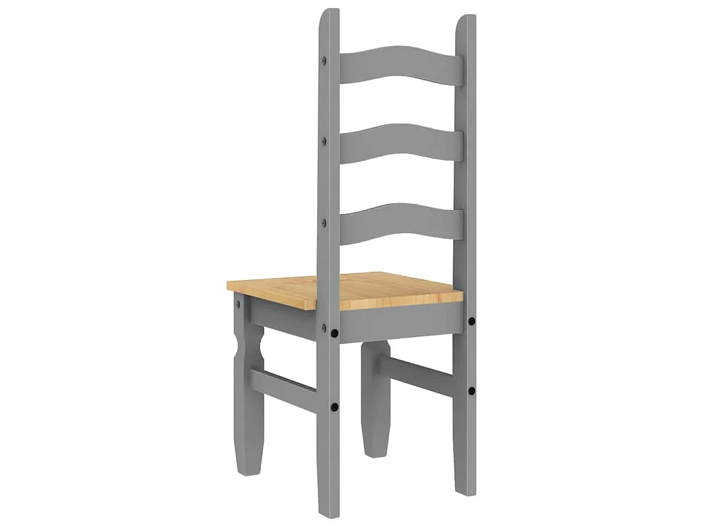 Eetkamerstoelen 2 st Corona 42x47x107 cm grenenhout grijs