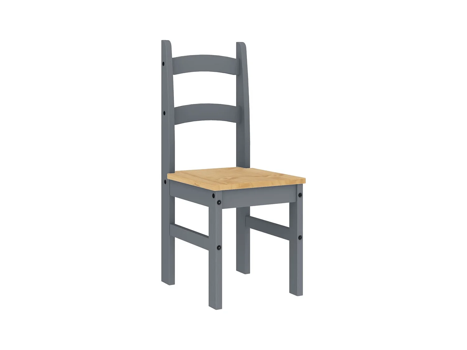 Cadeiras de jantar 2 pcs 40x46x99 cm pinho maciço cinzento