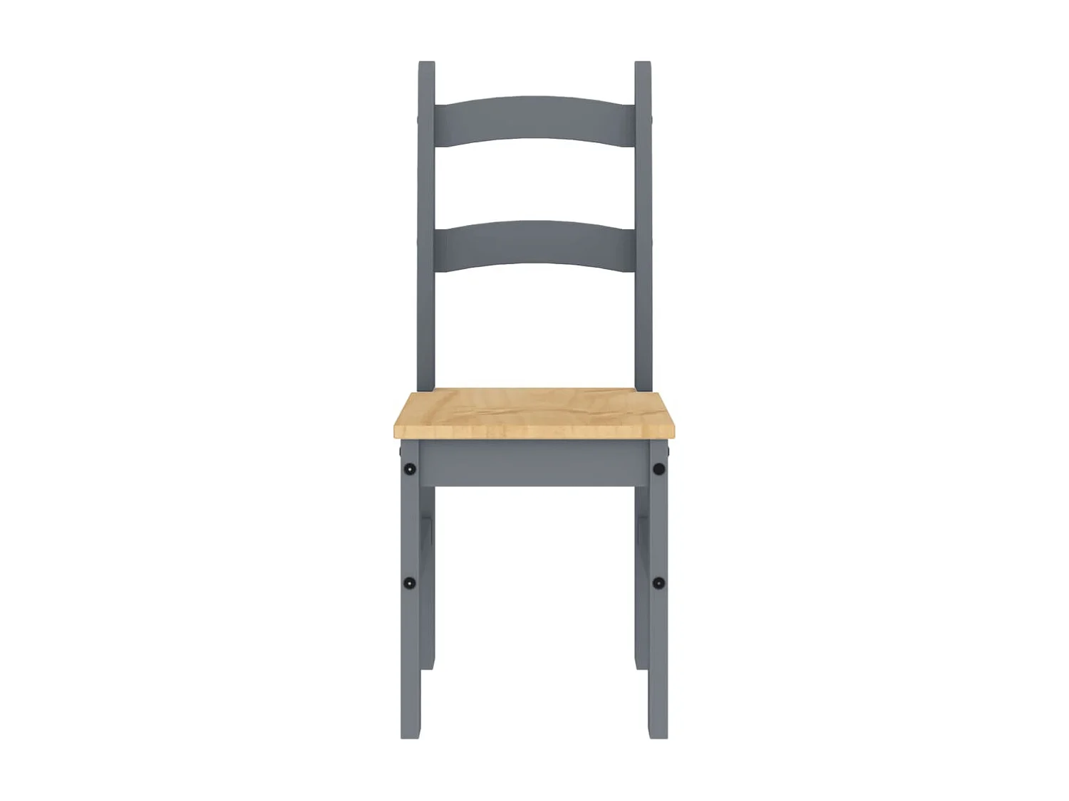 Eetkamerstoelen 2 st 40x46x99 cm massief grenenhout grijs