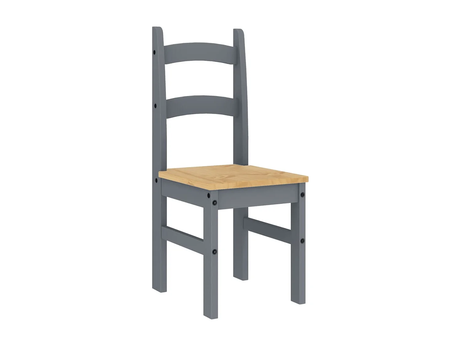 Eetkamerstoelen 2 st 40x46x99 cm massief grenenhout grijs