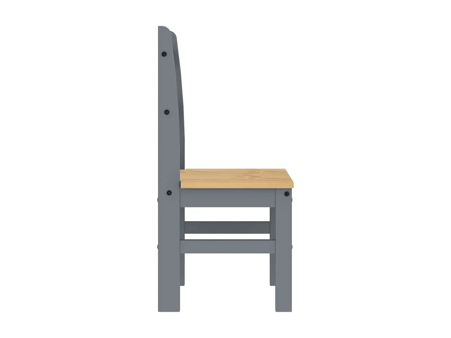 Eetkamerstoelen 2 st 40x46x99 cm massief grenenhout grijs