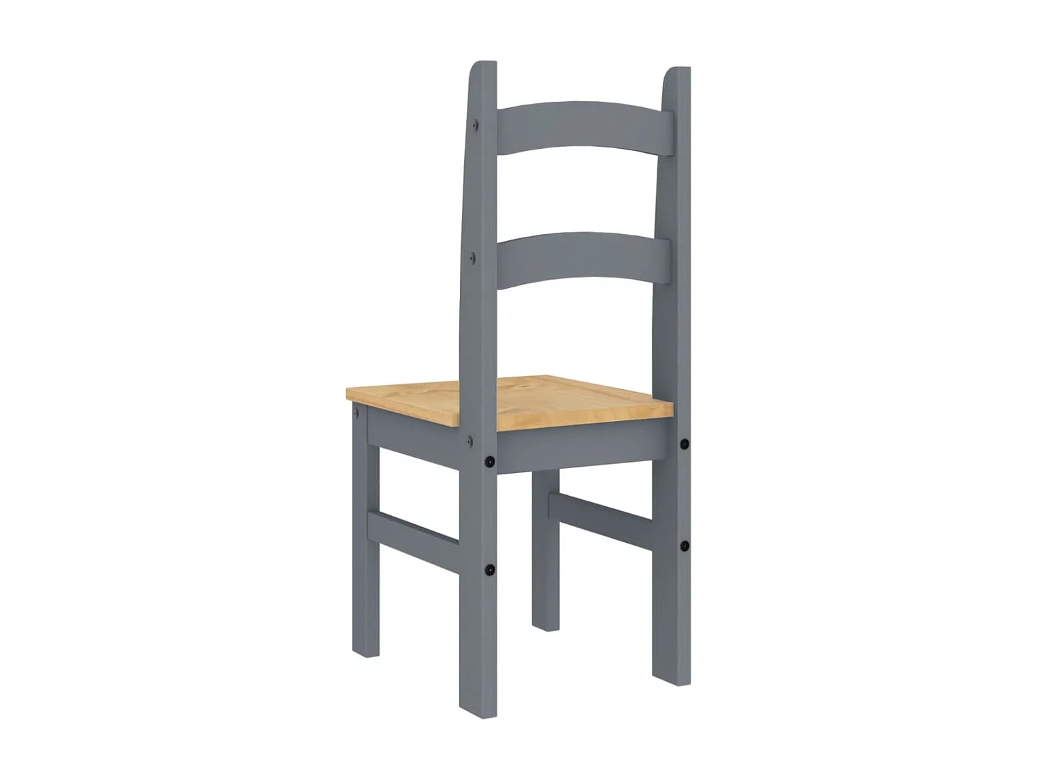 Eetkamerstoelen 2 st 40x46x99 cm massief grenenhout grijs