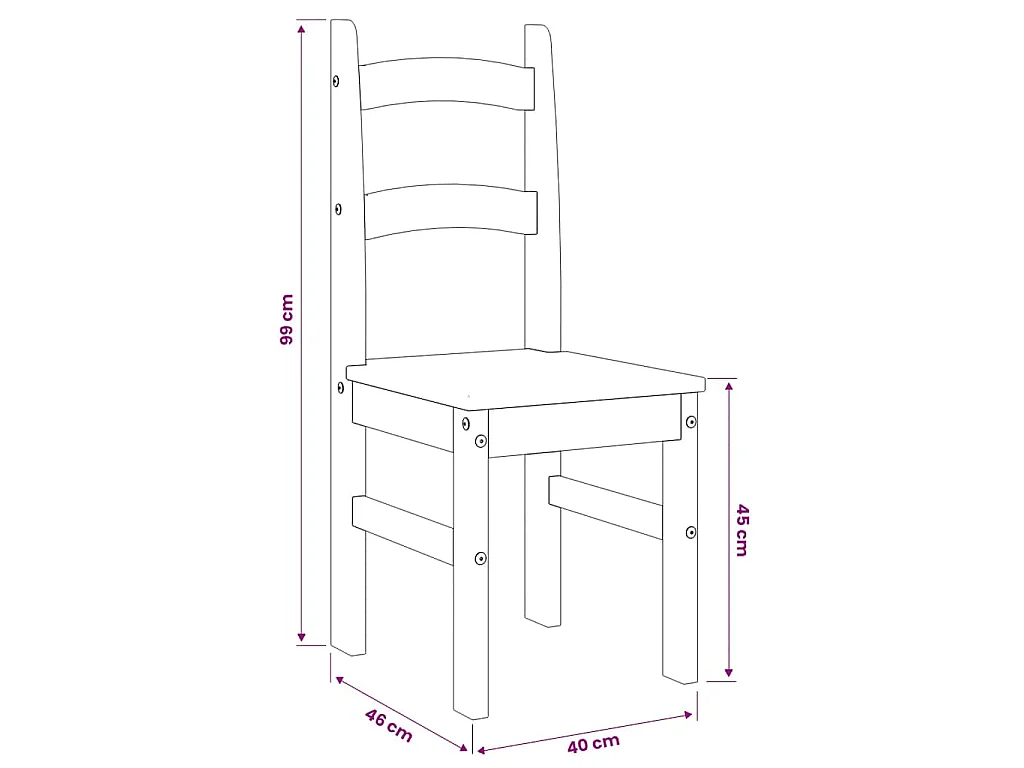 Cadeiras de jantar 2 pcs 40x46x99 cm pinho maciço cinzento