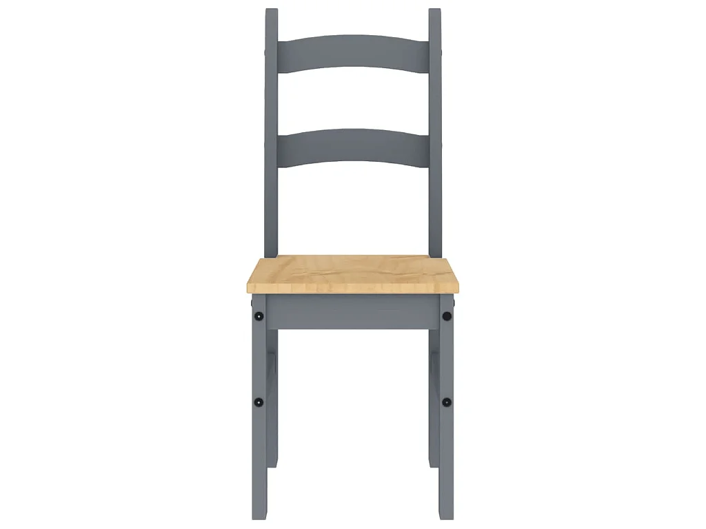 Cadeiras de jantar 2 pcs 40x46x99 cm pinho maciço cinzento