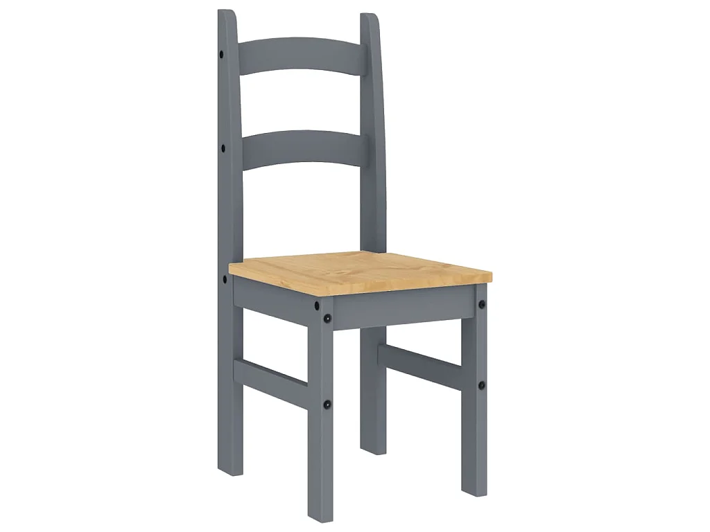 Cadeiras de jantar 2 pcs 40x46x99 cm pinho maciço cinzento