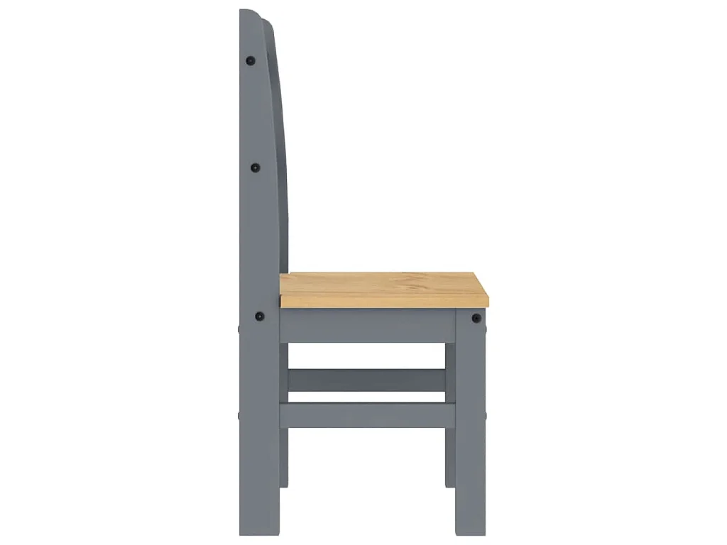 Cadeiras de jantar 2 pcs 40x46x99 cm pinho maciço cinzento