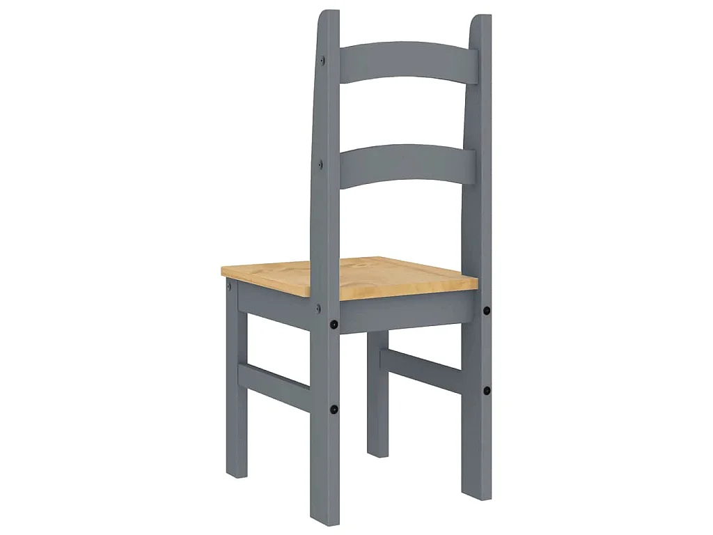 Cadeiras de jantar 2 pcs 40x46x99 cm pinho maciço cinzento